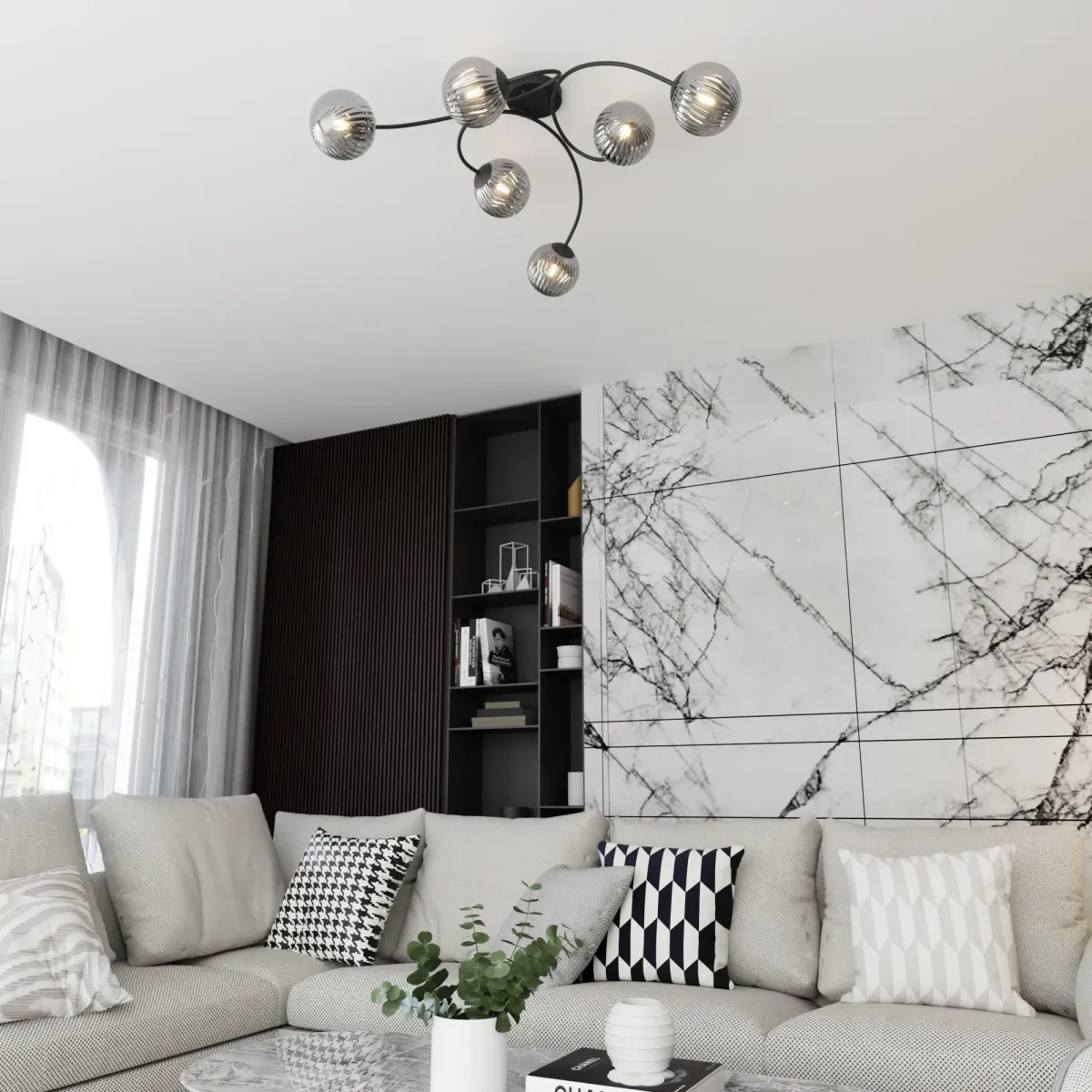 Lampa sufitowa VIBRA 6 BL GRAFIT EMIBIG