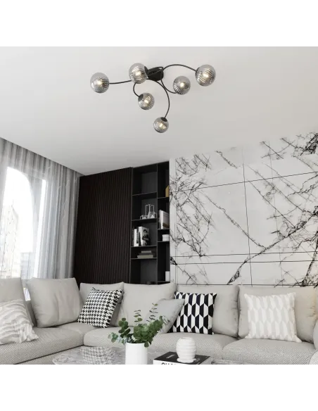 Lampa sufitowa VIBRA 6 BL GRAFIT EMIBIG