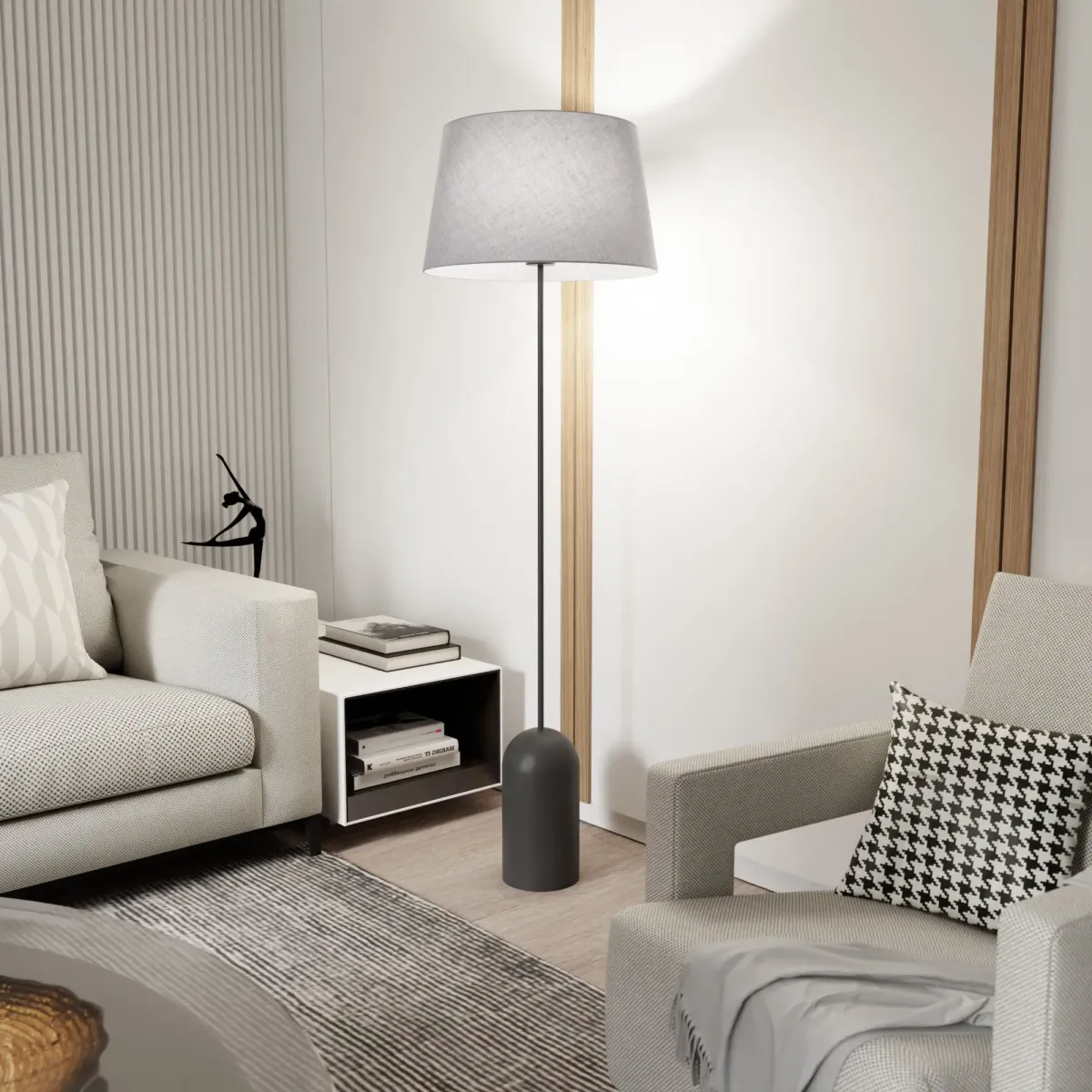 Lampa podłogowa PEARL LP1 GRAY EMIBIG