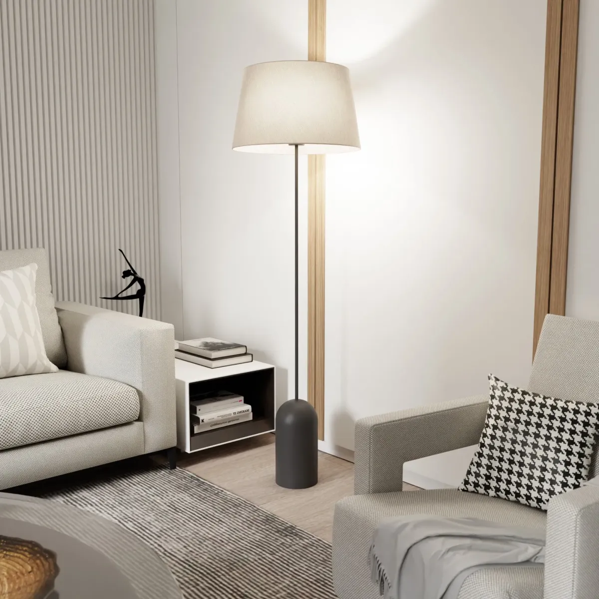 Lampa podłogowa PEARL LP1 BEIGE EMIBIG
