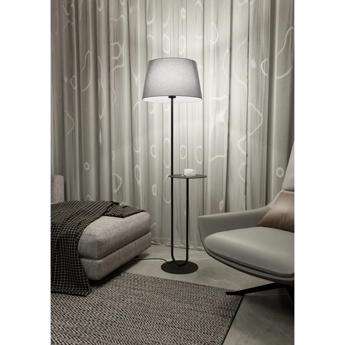 Lampa podłogowa HOTEL LP1 GRAY EMIBIG