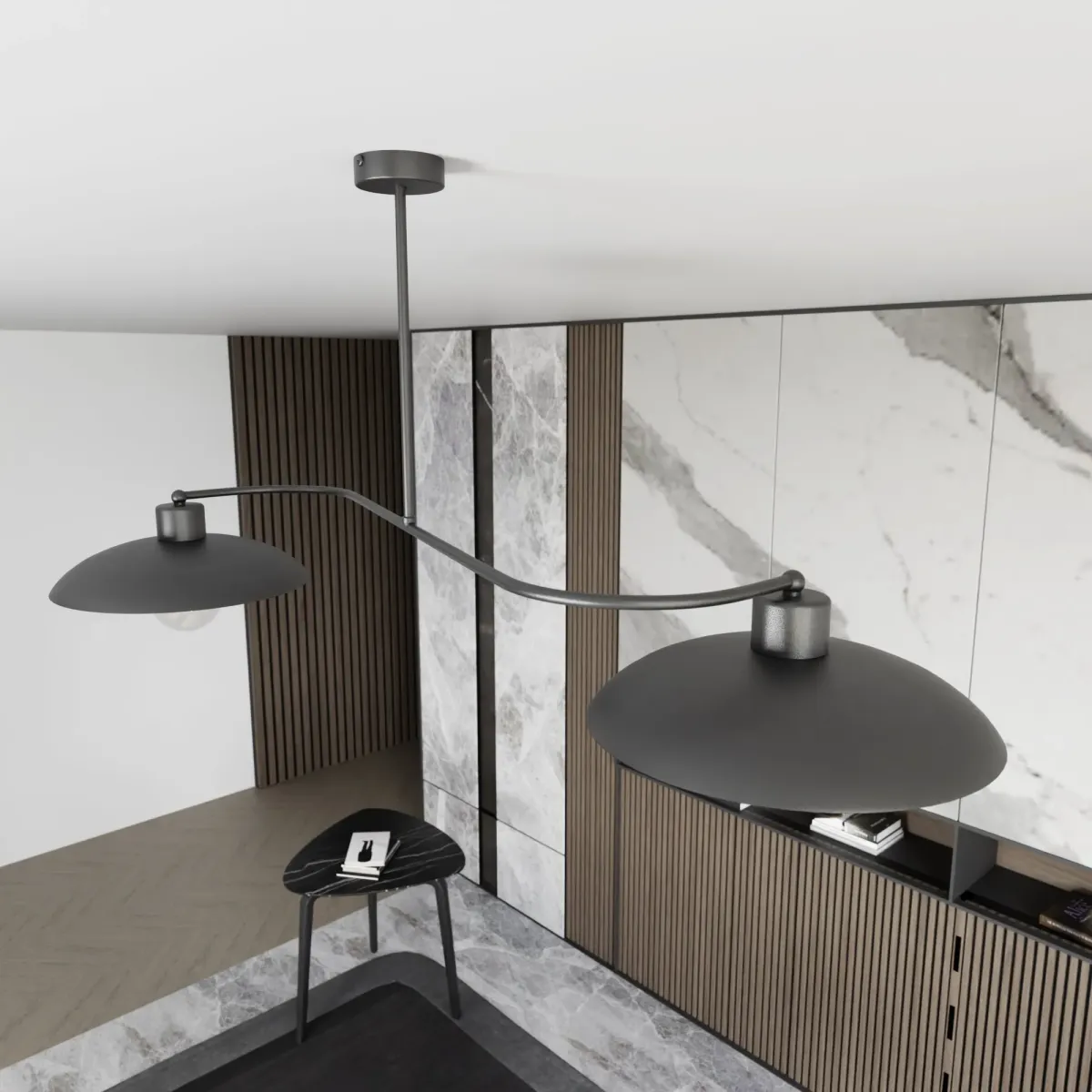 Lampa sufitowa FOSTER 2 BLACK EMIBIG