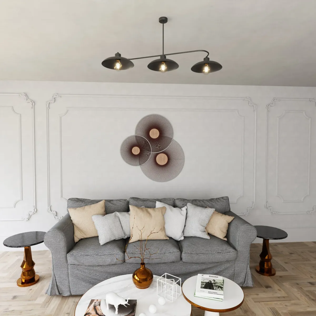 Lampa sufitowa FOSTER 3 BLACK EMIBIG