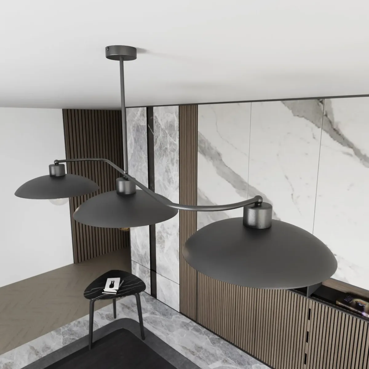 Lampa sufitowa FOSTER 3 BLACK EMIBIG