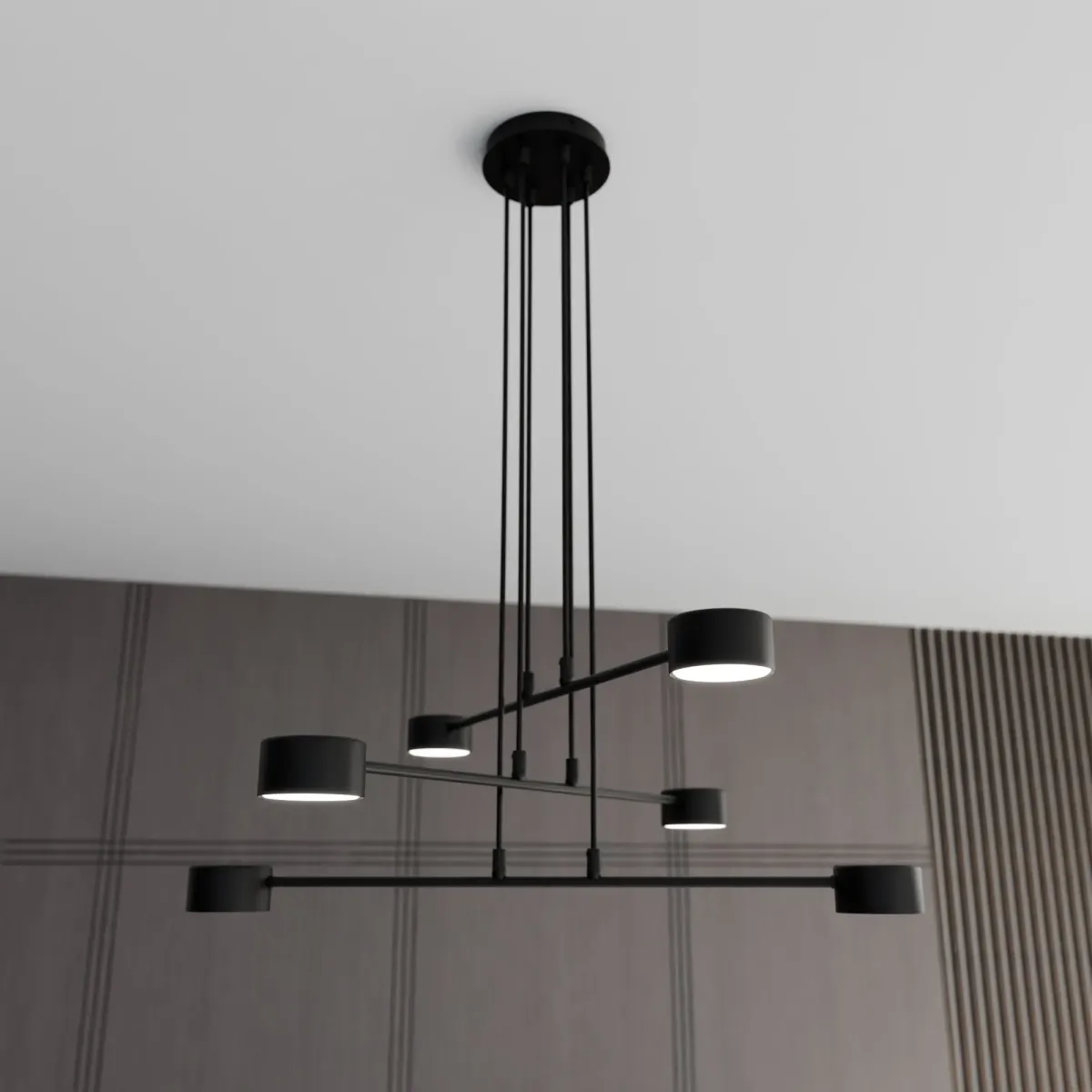 Lampa wisząca MODUS 6 BLACK EMIBIG
