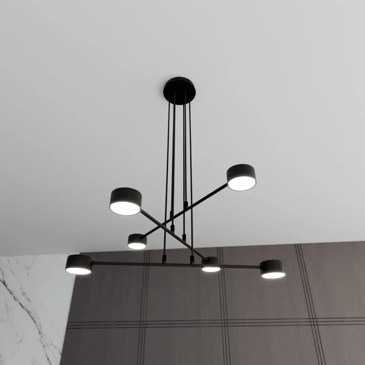 Lampa wisząca MODUS 6 BLACK EMIBIG