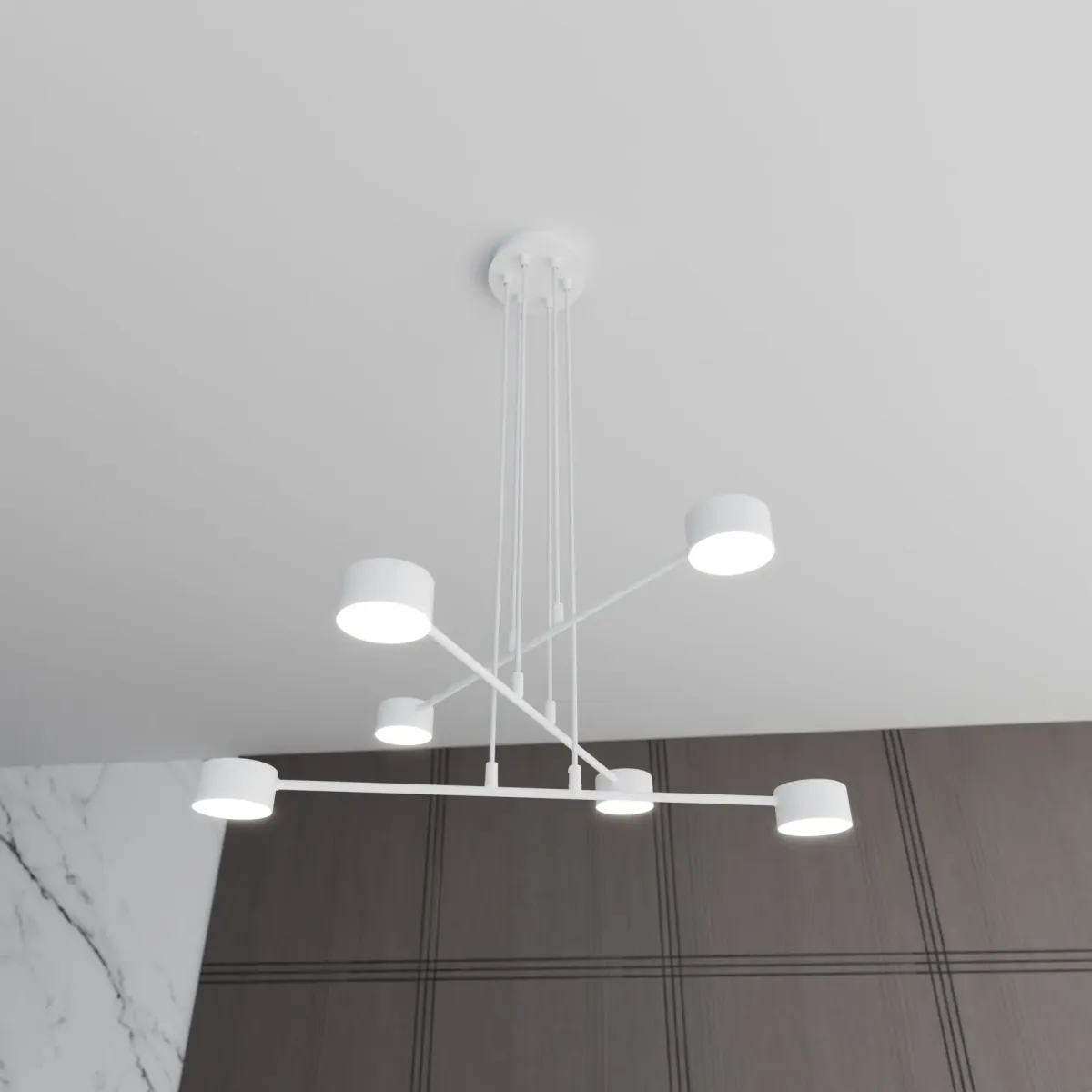 Lampa wisząca MODUS 6 WHITE EMIBIG