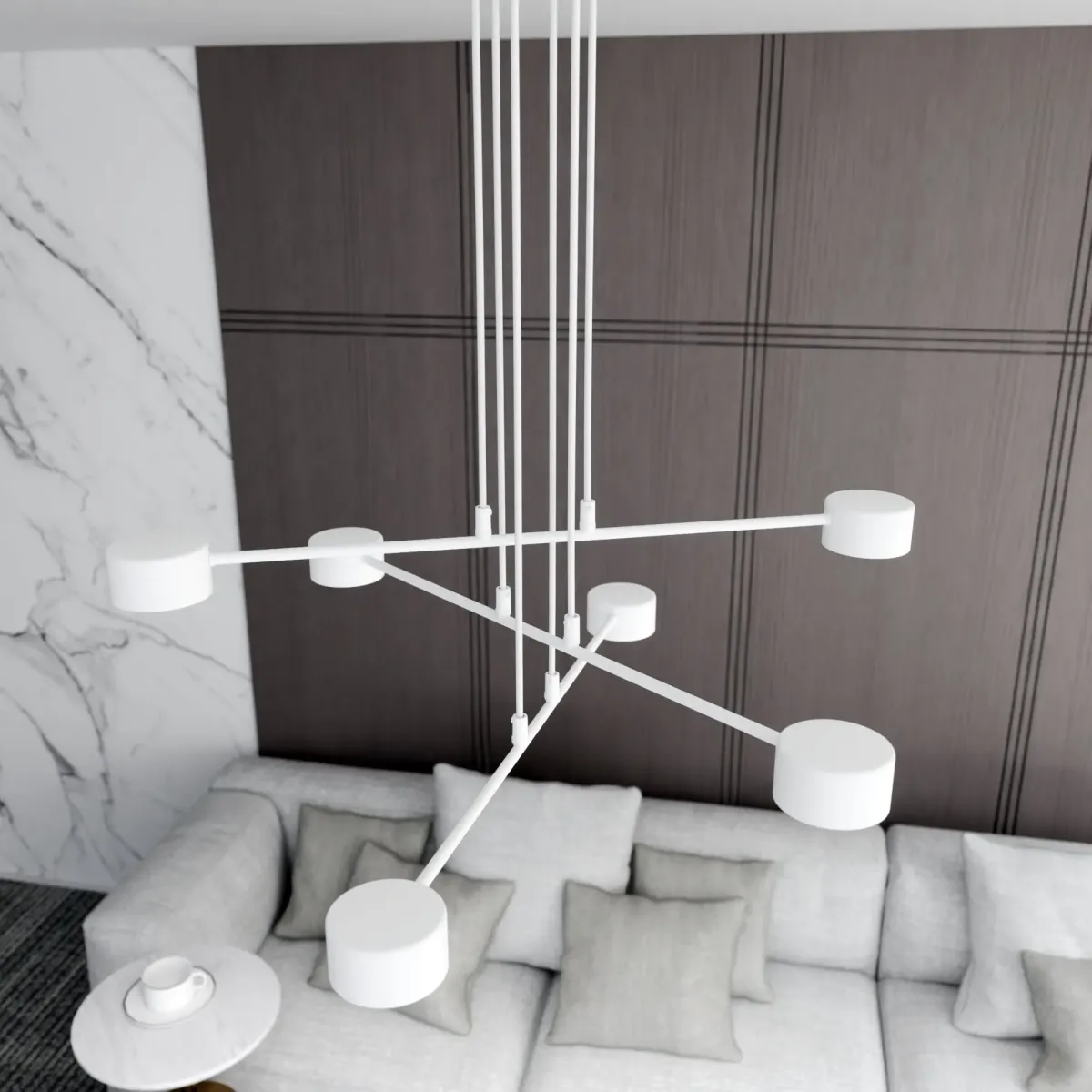 Lampa wisząca MODUS 6 WHITE EMIBIG