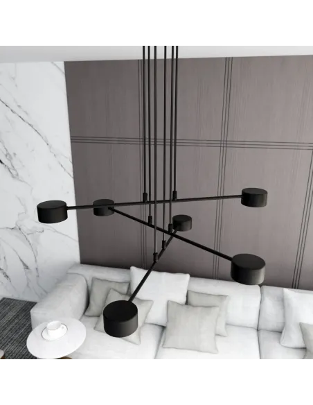 Lampa wisząca MODUS 6 BLACK EMIBIG