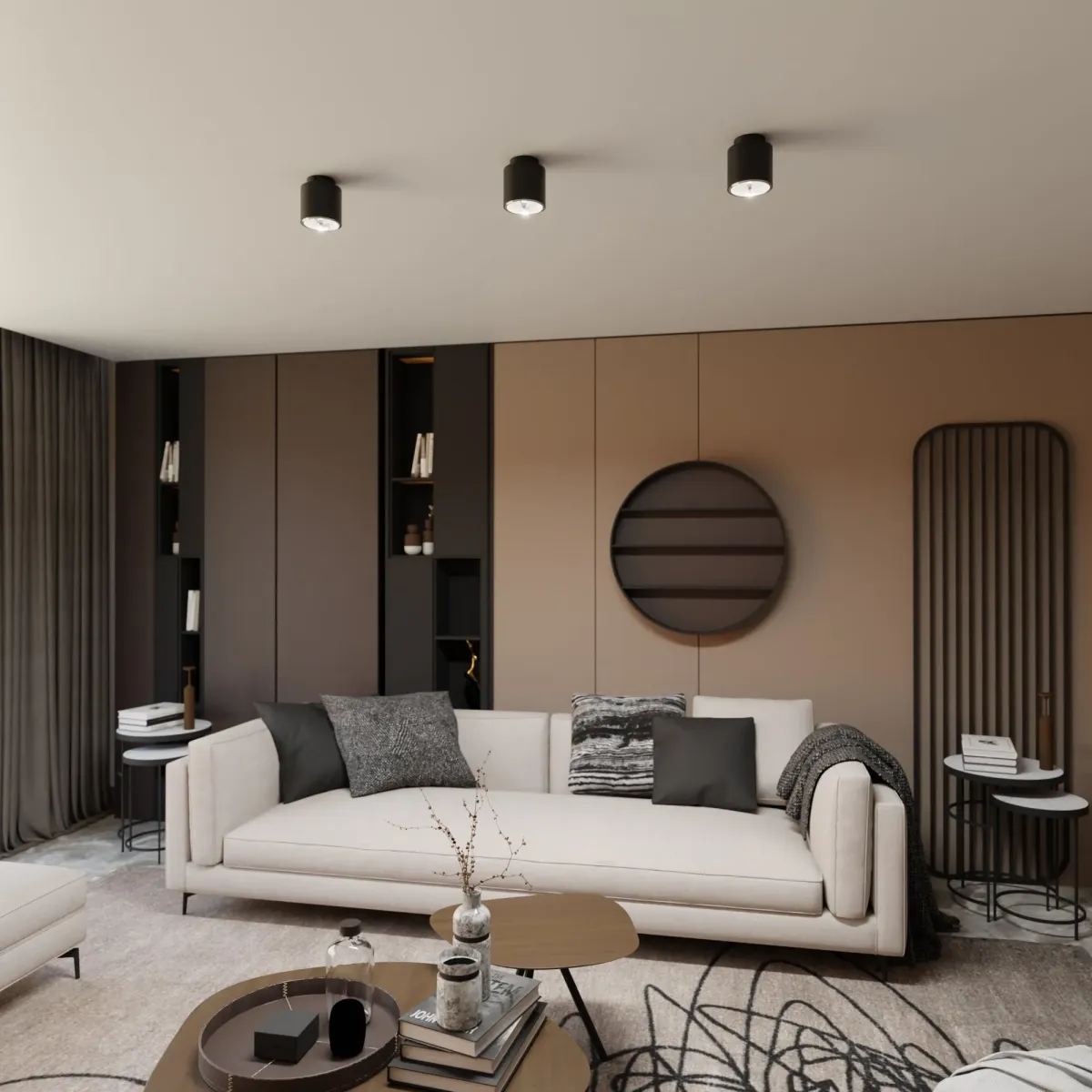 Lampa sufitowa NANO 1 BLACK EMIBIG