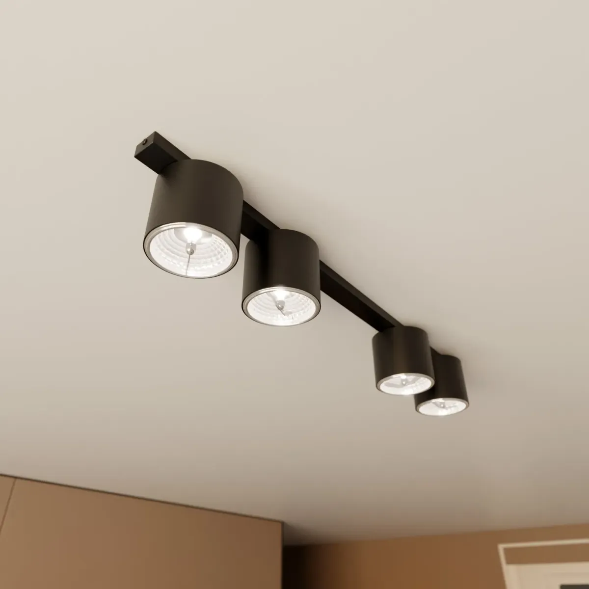 Lampa sufitowa NANO 4 BLACK EMIBIG