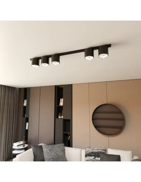 Lampa sufitowa NANO 5 BLACK EMIBIG