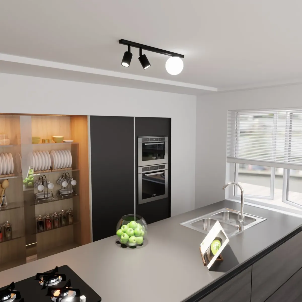 Lampa sufitowa BASTER 3 BLACK EMIBIG