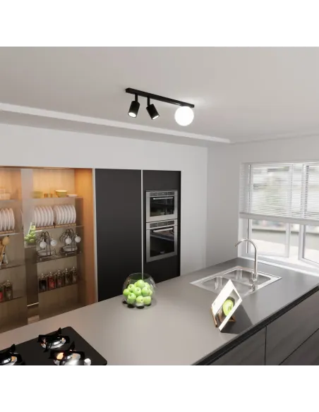 Lampa sufitowa BASTER 3 BLACK EMIBIG