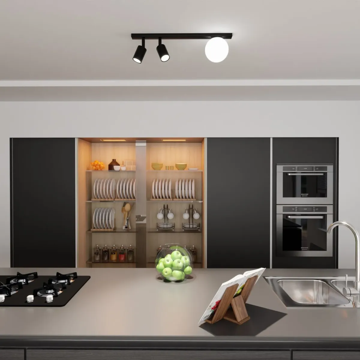 Lampa sufitowa BASTER 3 BLACK EMIBIG