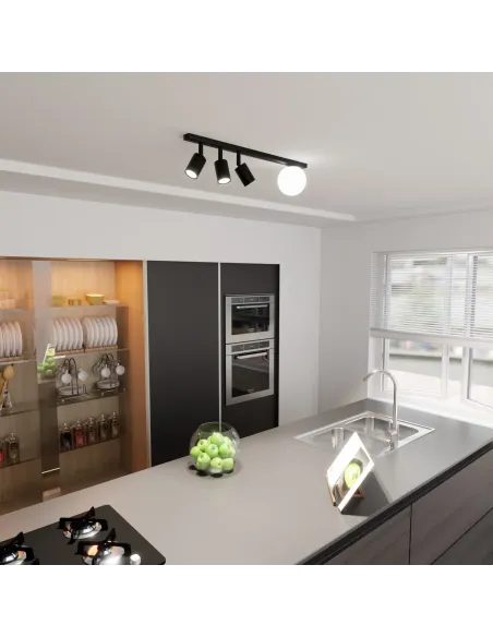 Lampa sufitowa BASTER 4 BLACK EMIBIG