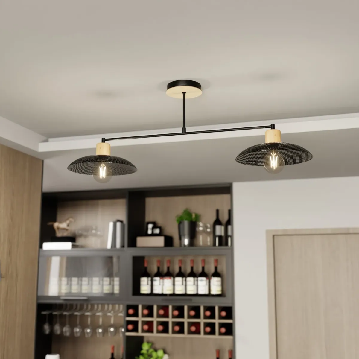 Lampa sufitowa KOBE 2 BLACK EMIBIG