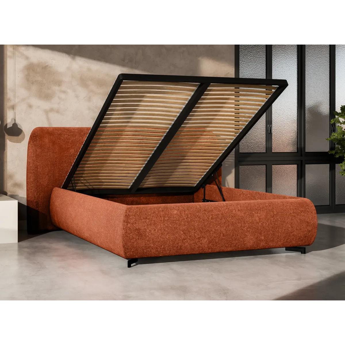 Łóżko tapicerowane RITA LAVERTO podnoszone