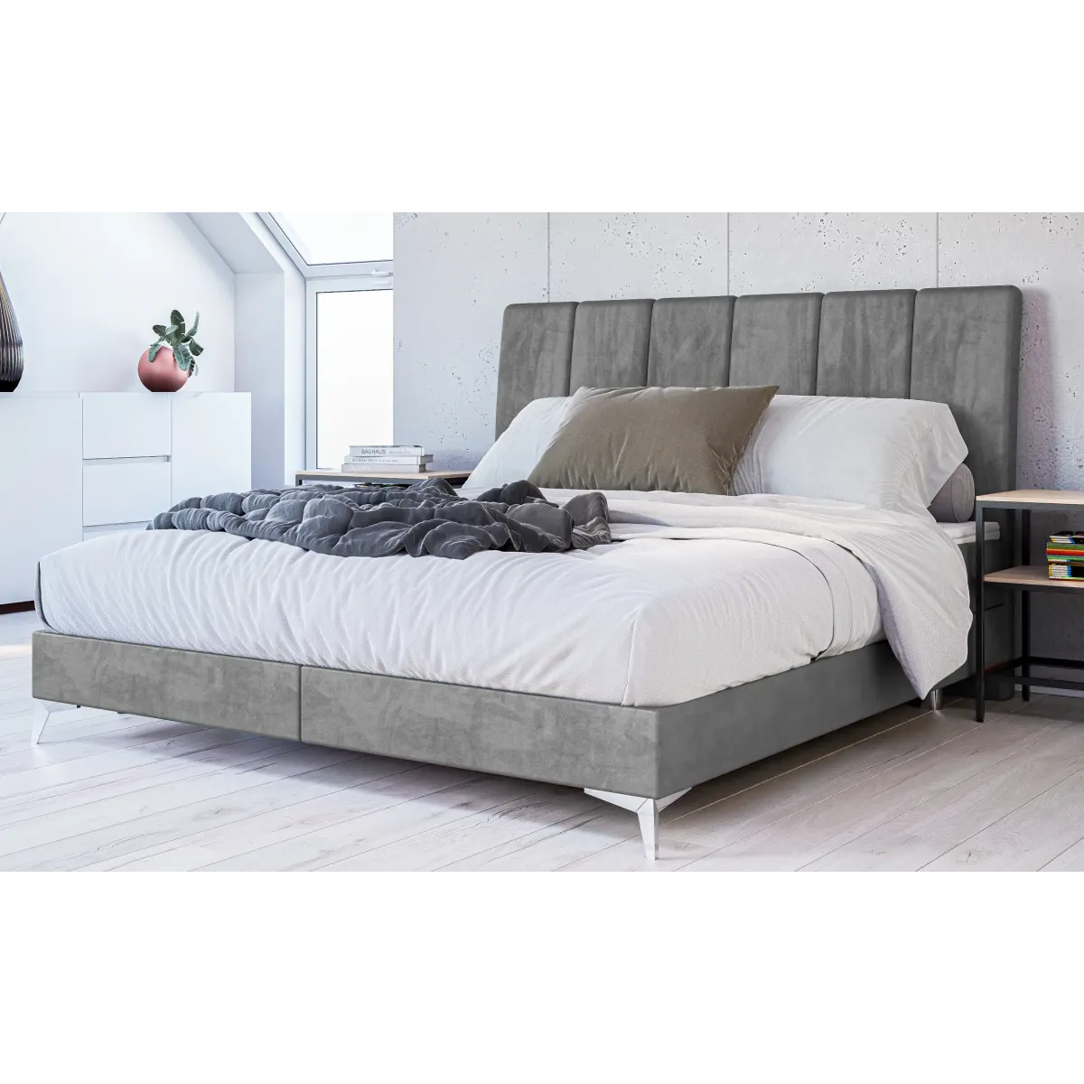 Łóżko tapicerowane ADERT LAVERTO podnoszone