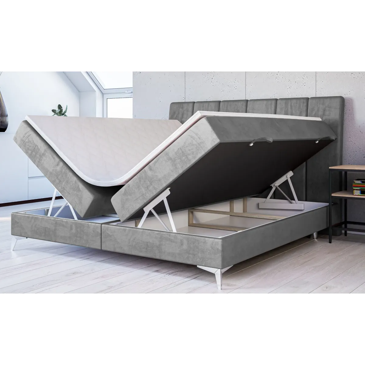 Łóżko tapicerowane ADERT LAVERTO podnoszone