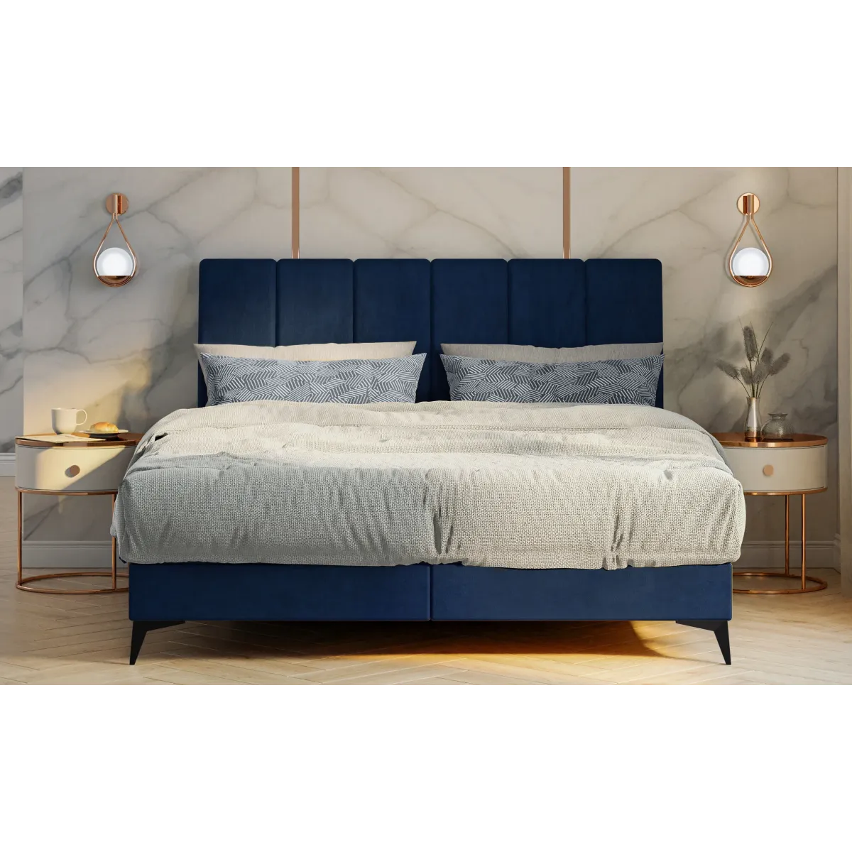 Łóżko tapicerowane ADERT LAVERTO podnoszone