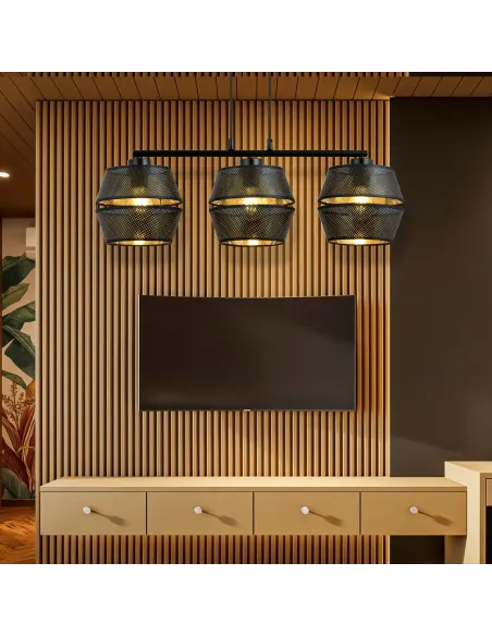 Lampa wisząca MALIA 3 BLACK EMIBIG