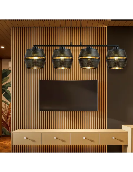 Lampa wisząca MALIA 4 BLACK EMIBIG