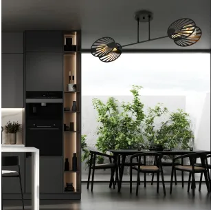 Lampa sufitowa TALIA 2 BLACK EMIBIG 2