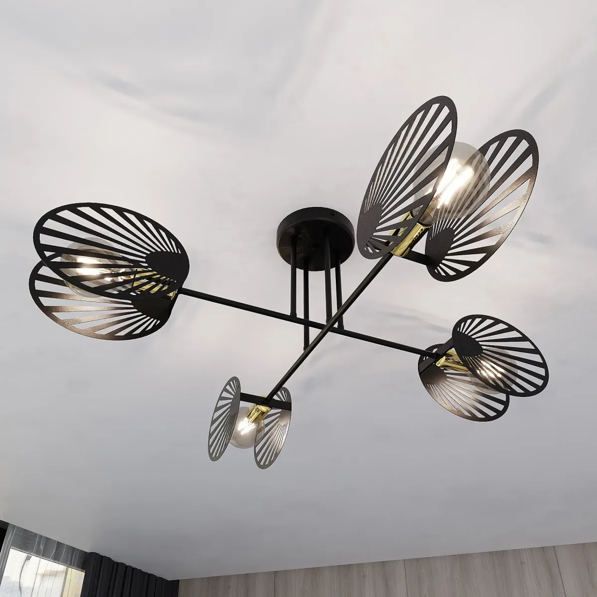 Lampa sufitowa TALIA 4 BLACK EMIBIG
