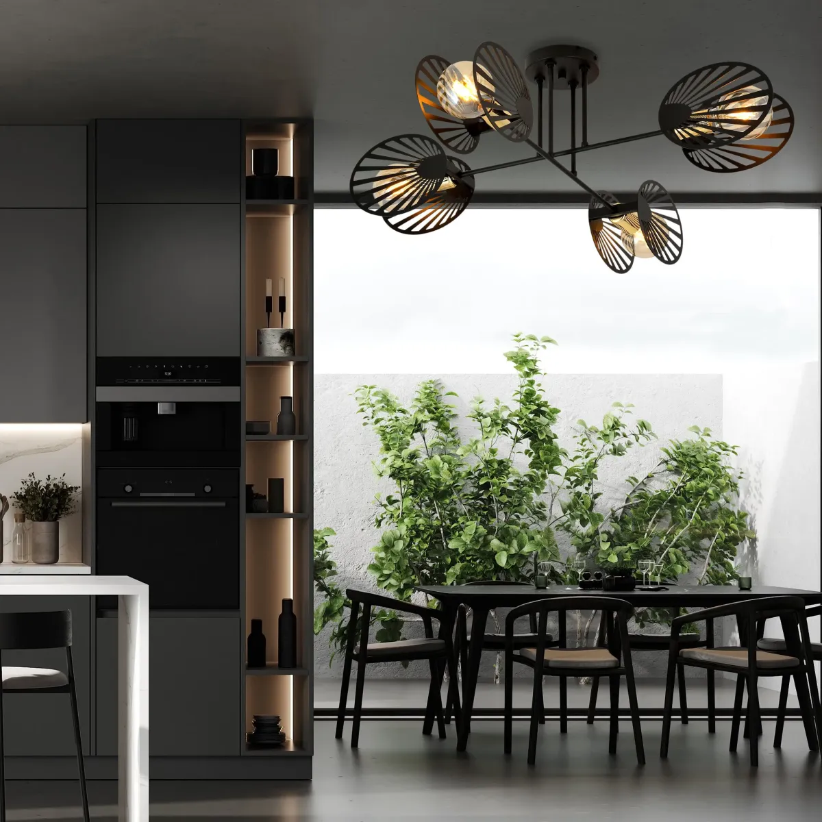 Lampa sufitowa TALIA 4 BLACK EMIBIG