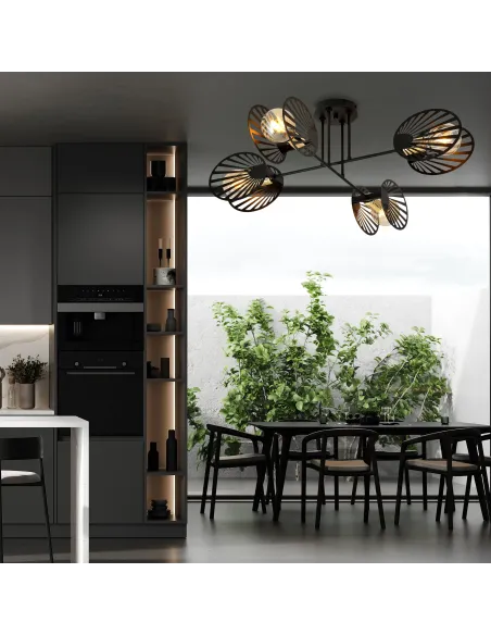 Lampa sufitowa TALIA 4 BLACK EMIBIG