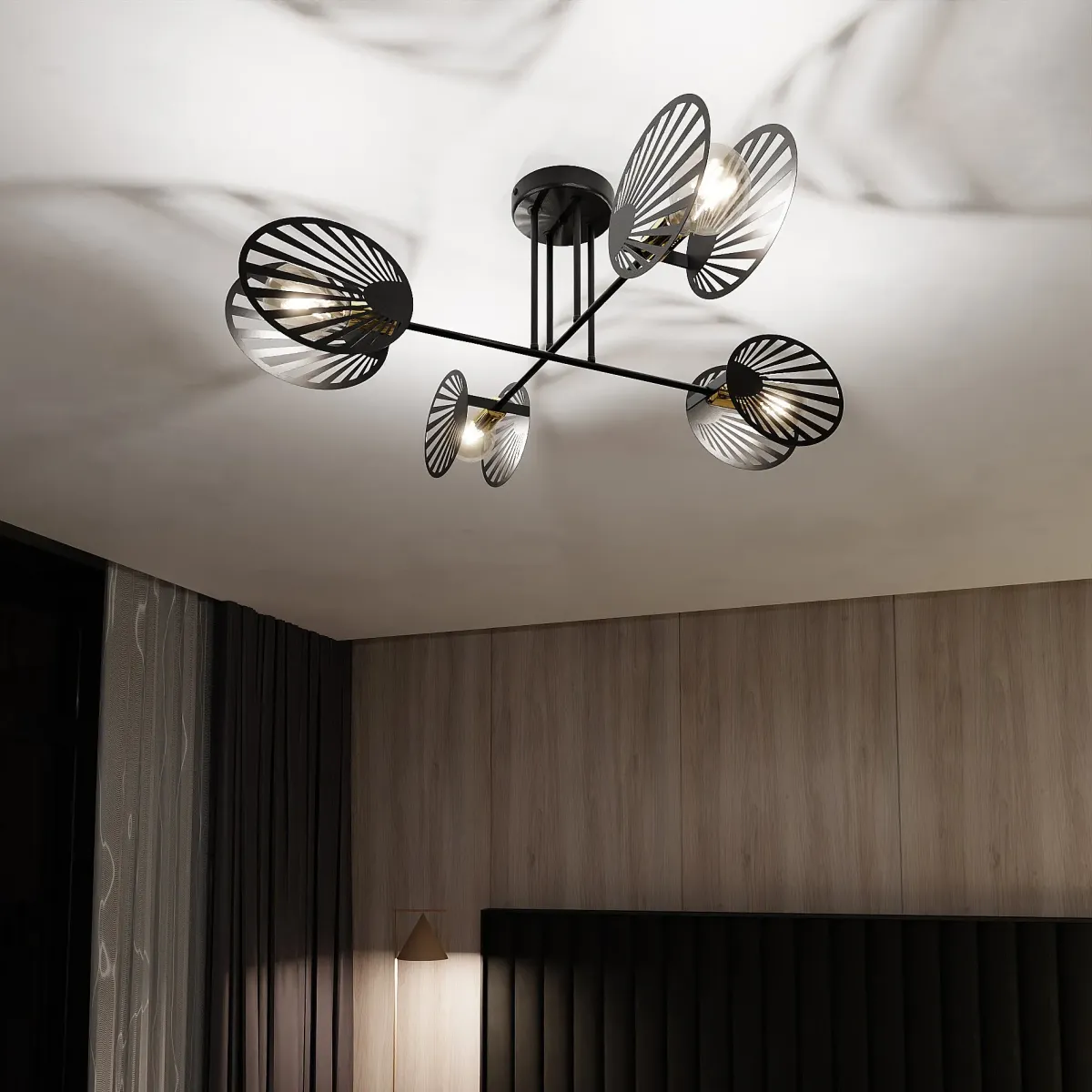 Lampa sufitowa TALIA 4 BLACK EMIBIG