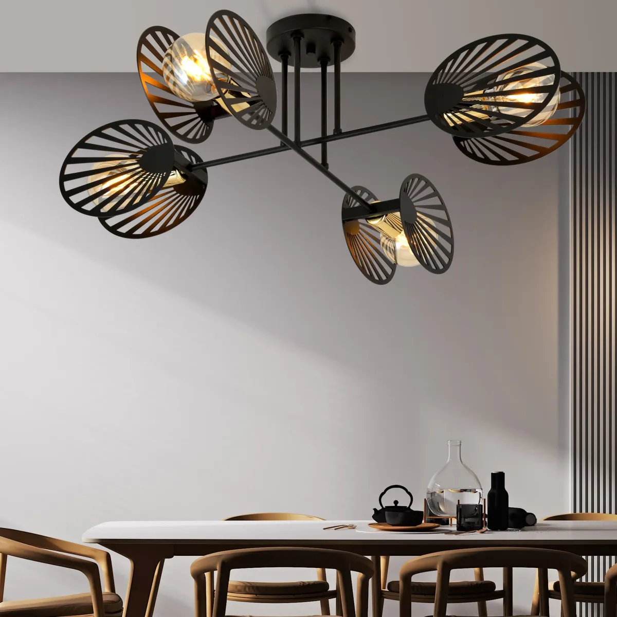 Lampa sufitowa TALIA 4 BLACK EMIBIG