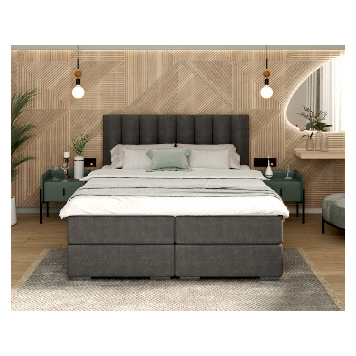 Łóżko tapicerowane LINCOLN FDM podnoszone