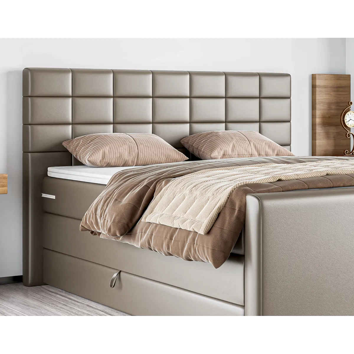 Łóżko kontynentalne AVA 2 LAVERTO podnoszone