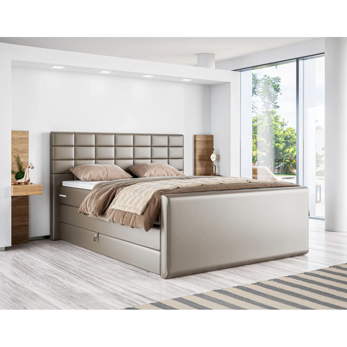 Łóżko kontynentalne AVA 2 LAVERTO podnoszone