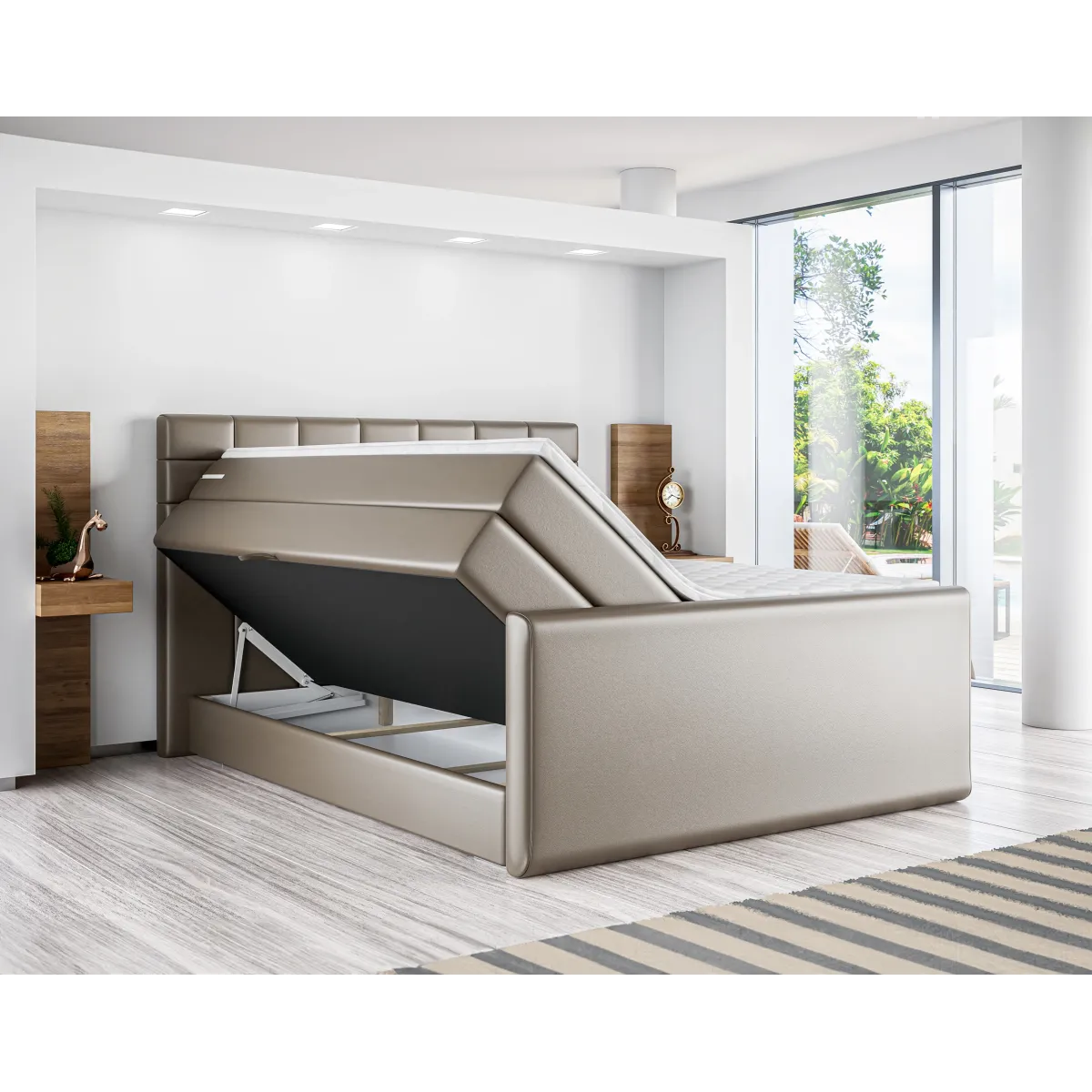 Łóżko kontynentalne AVA 2 LAVERTO podnoszone