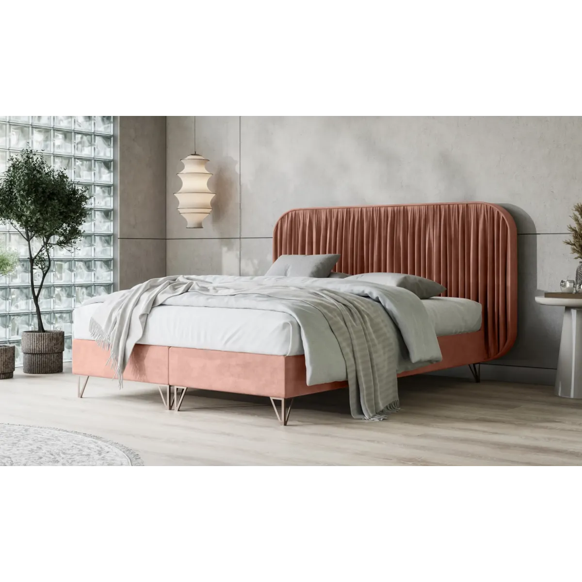 Łóżko kontynentalne AYANA LAVERTO podnoszone