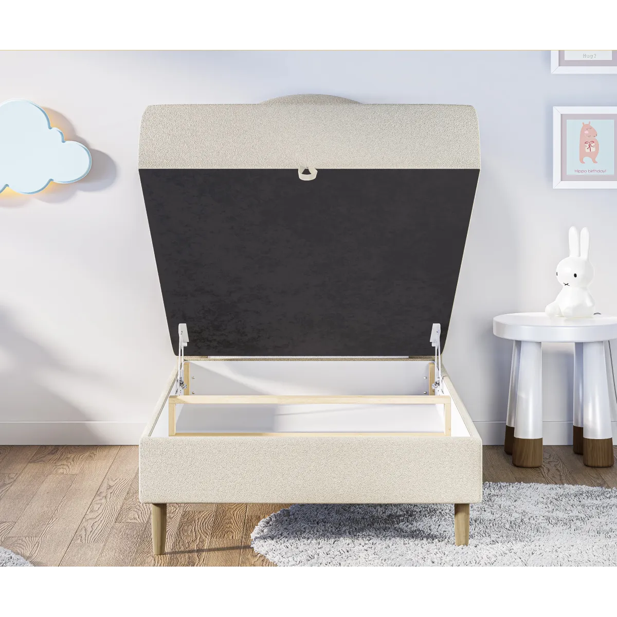 Łóżko kontynentalne BALU LAVERTO podnoszone