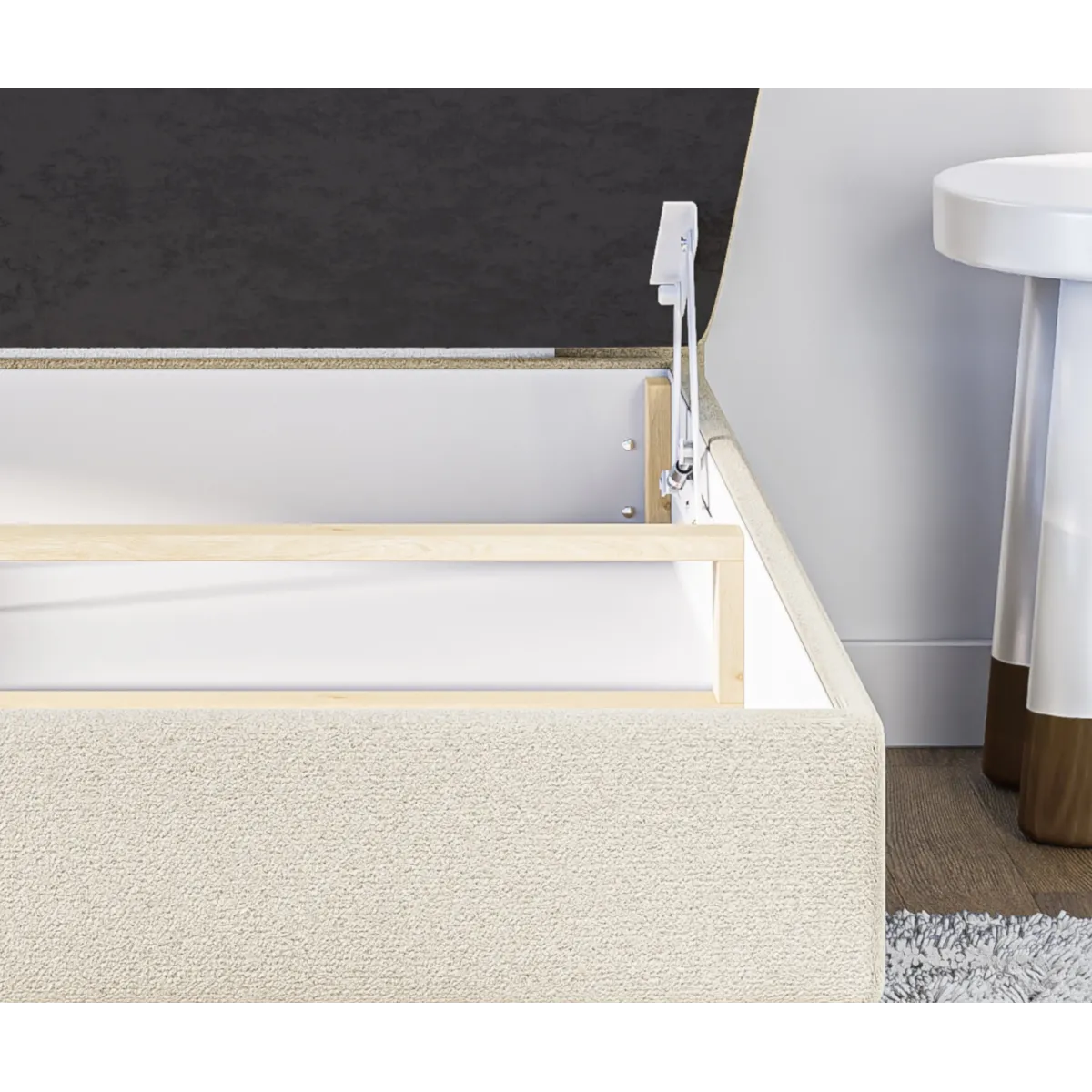 Łóżko kontynentalne BALU LAVERTO podnoszone