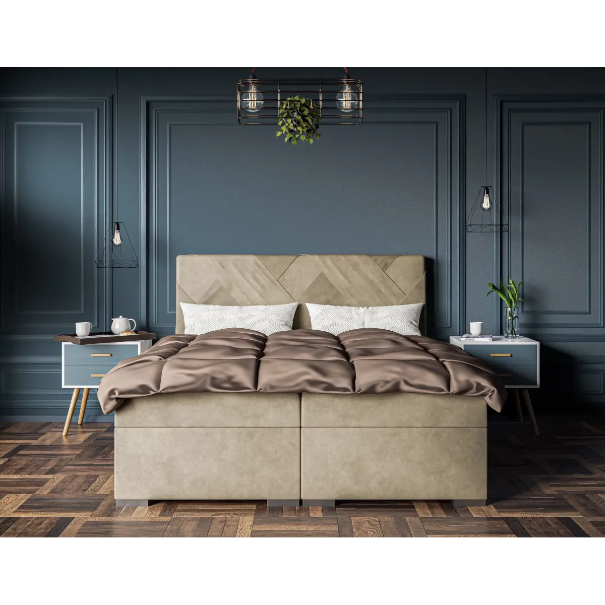 Łóżko kontynentalne BELIZE LAVERTO podnoszone