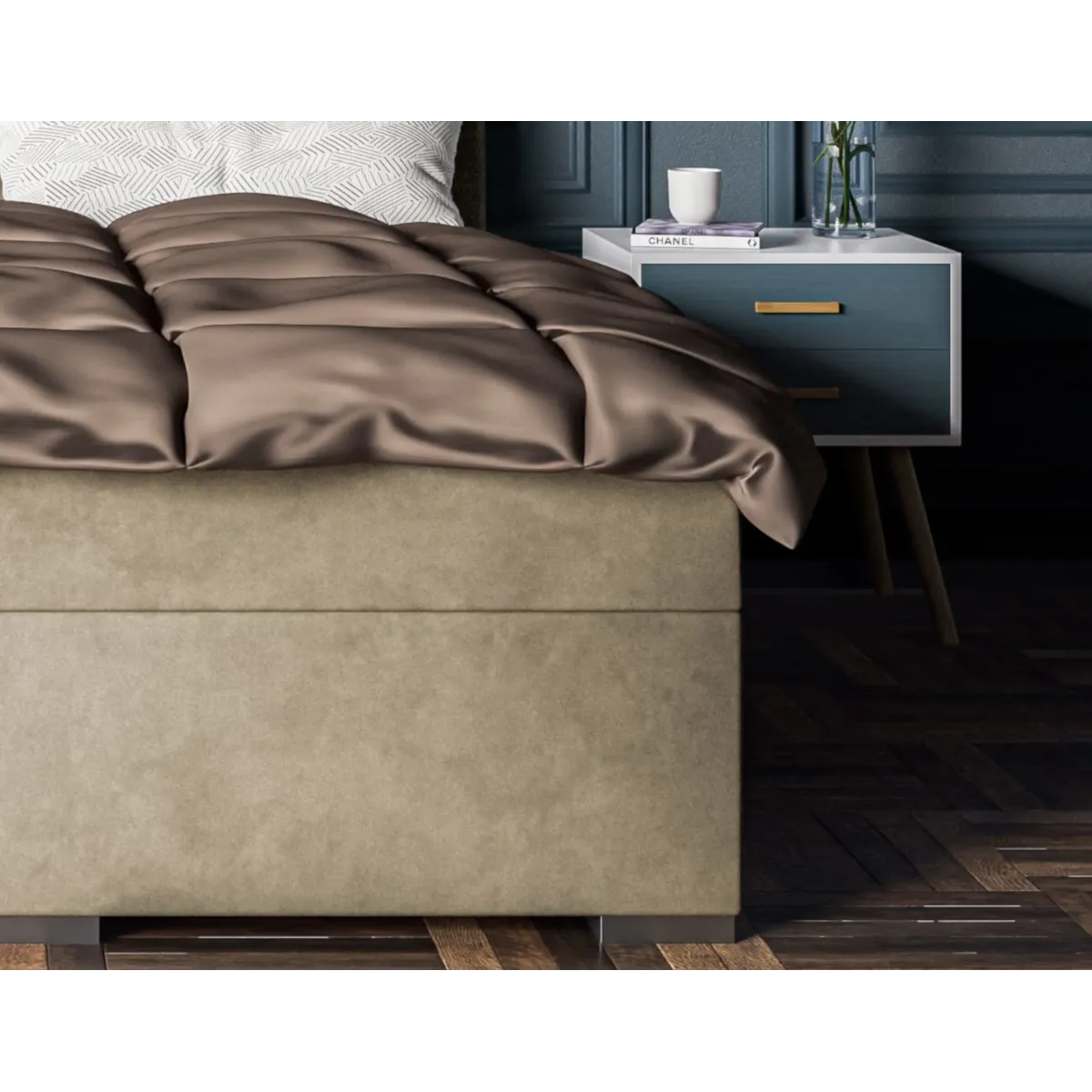 Łóżko kontynentalne BELIZE LAVERTO podnoszone