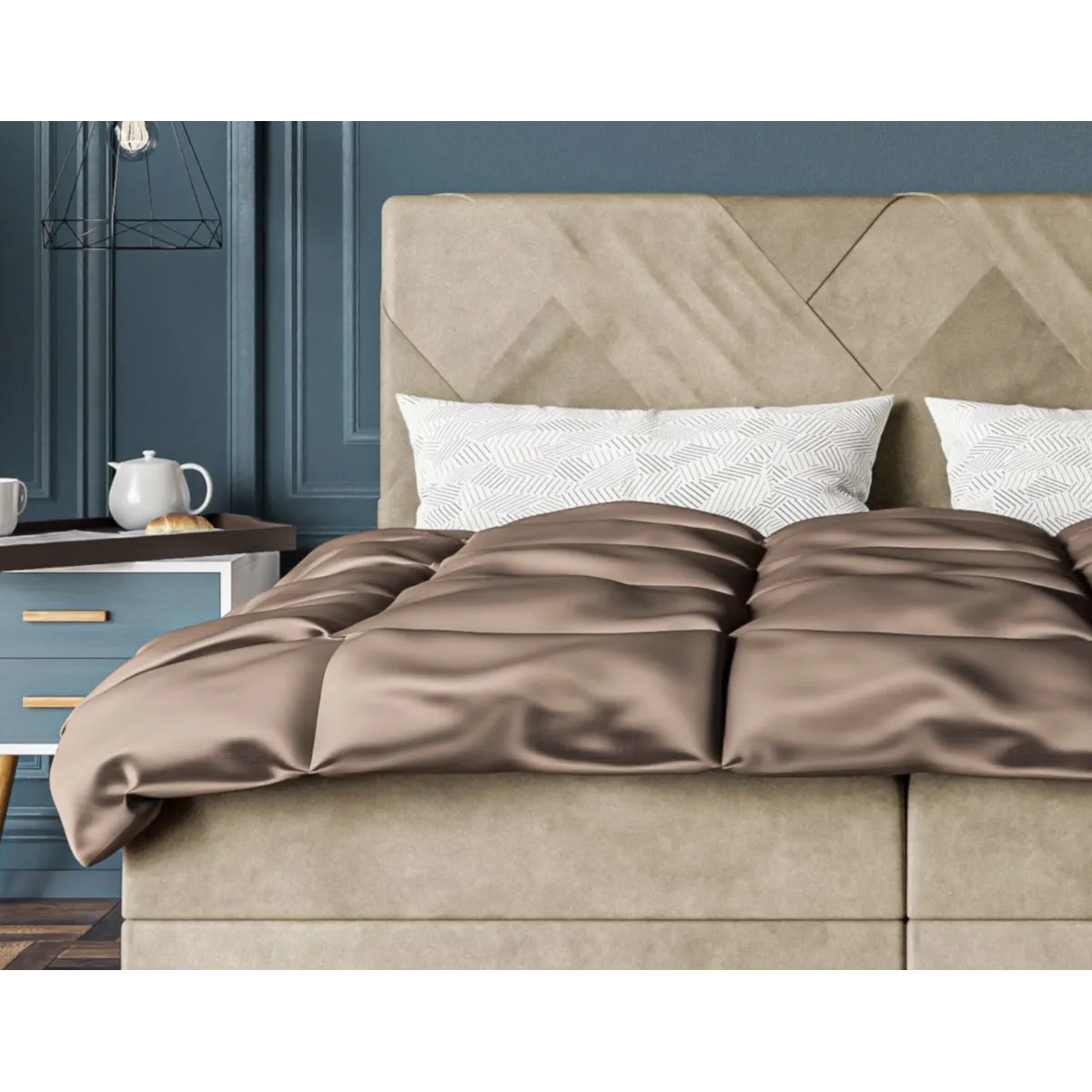 Łóżko kontynentalne BELIZE LAVERTO podnoszone