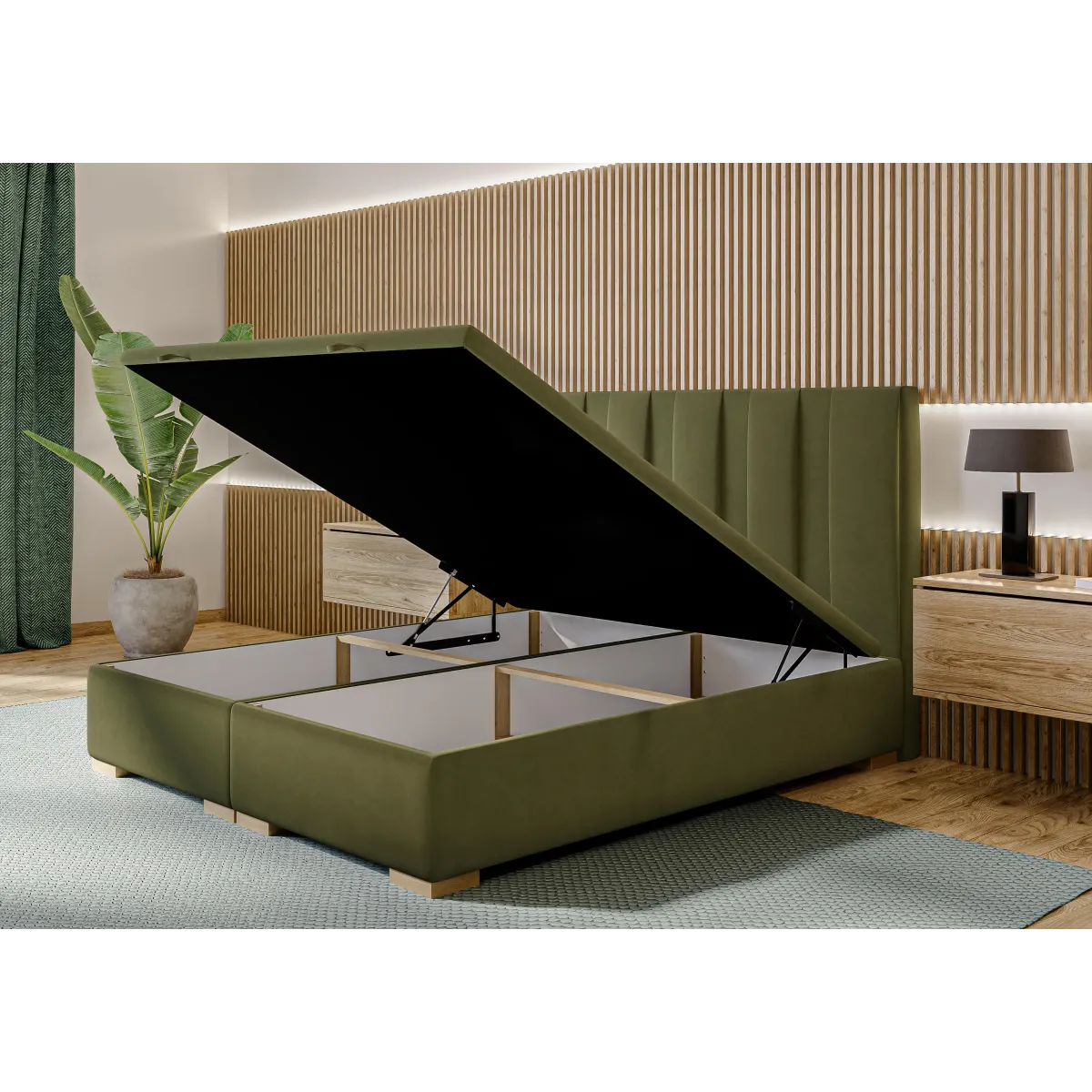 Łóżko kontynentalne BELLA LAVERTO podnoszone