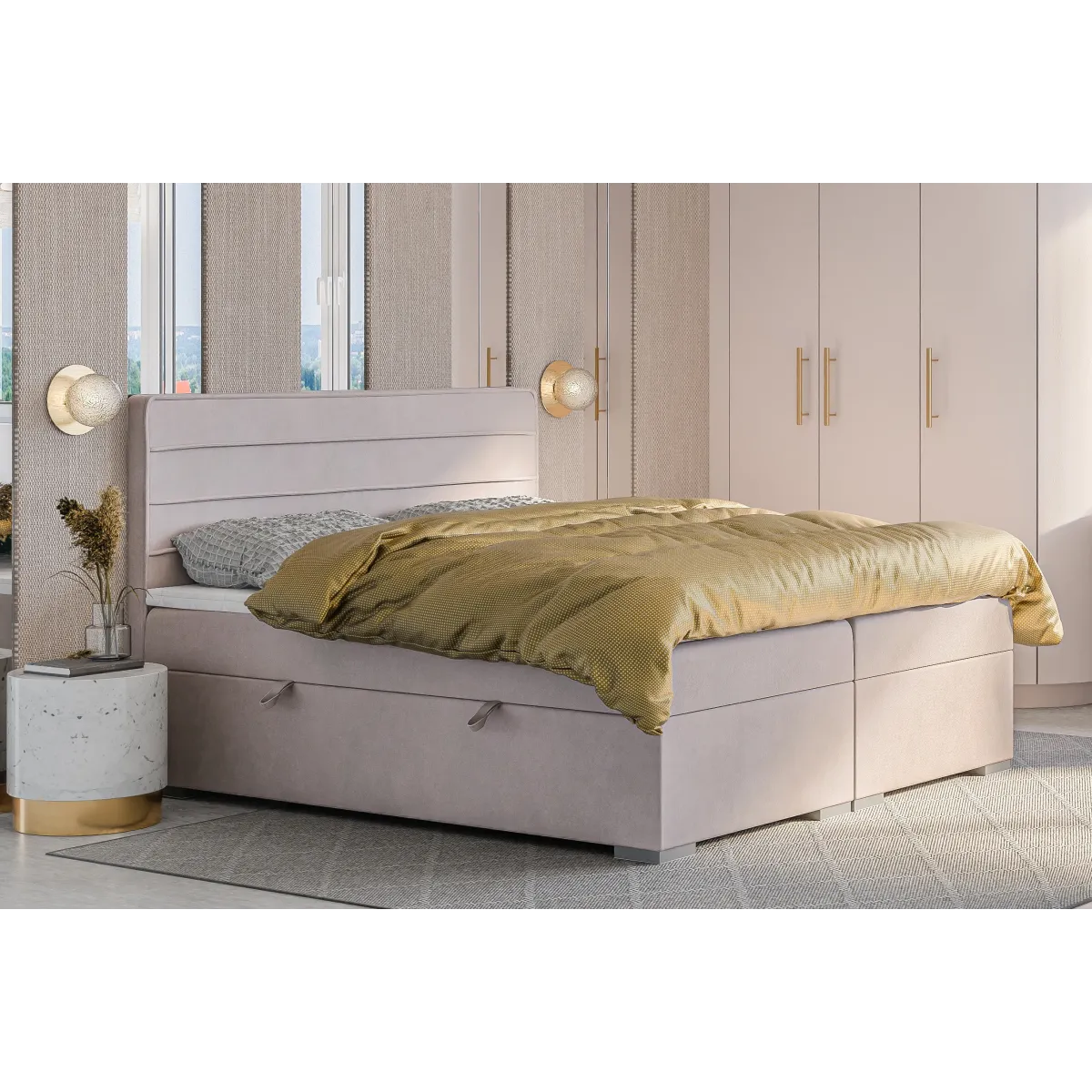 Łóżko kontynentalne BENETTI LAVERTO podnoszone