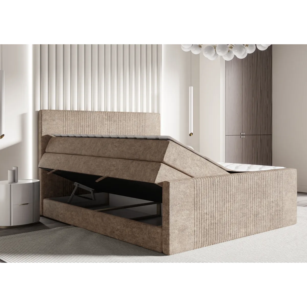 Łóżko kontynentalne BERGAMO LAVERTO podnoszone