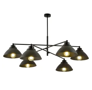 Lampa wisząca MAVERICK 6 BLACK EMIBIG