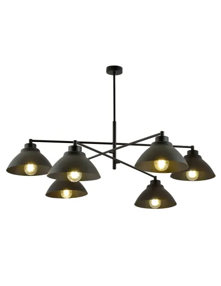 Lampa wisząca MAVERICK 6 BLACK EMIBIG