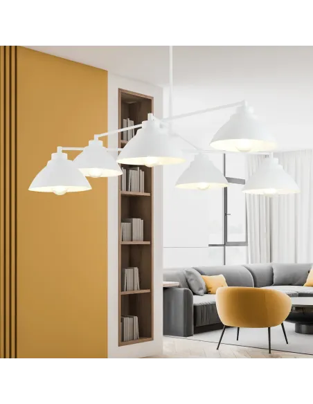 Lampa wisząca MAVERICK 6 WHITE EMIBIG