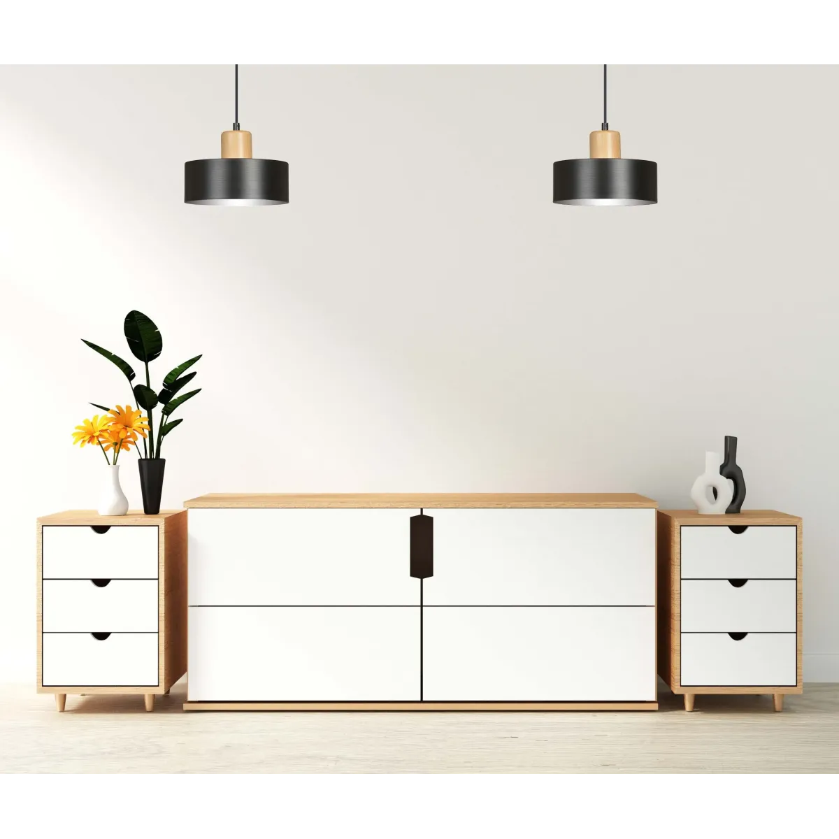 Lampa wisząca TORIN 1 BLACK EMIBIG